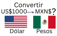 1000 dólares a pesos mexicanos.¿Cuánto son 1000 dólares en pesos mexicanos?