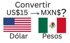 15 dólares a pesos mexicanos.¿Cuánto son 15 dólares en pesos mexicanos?