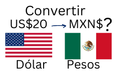 20 dólares a pesos mexicanos.¿Cuánto son 20 dólares en pesos mexicanos?