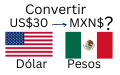 30 dólares a pesos mexicanos.¿Cuánto son 30 dólares en pesos mexicanos?
