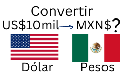 10 mil dólares a pesos mexicanos.¿Cuánto son 10 mil dólares en pesos mexicanos?