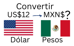 12 dólares a pesos mexicanos.¿Cuánto son 12 dólares en pesos mexicanos?