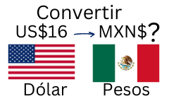 16 dólares a pesos mexicanos.¿Cuánto son 16 dólares en pesos mexicanos?