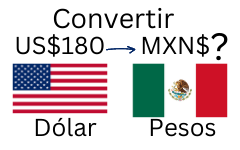 180 dólares a pesos mexicanos.¿Cuánto son 180 dólares en pesos mexicanos?