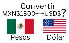1800 pesos mexicanos a dólares.¿Cuánto son 1800 pesos mexicanos en dólares?