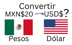 20 pesos mexicanos a dólares.¿Cuánto son 20 pesos mexicanos en dólares?
