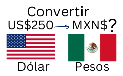 250 dólares a pesos mexicanos.¿Cuánto son 250 dólares en pesos mexicanos?