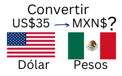 35 dólares a pesos mexicanos.¿Cuánto son 35 dólares en pesos mexicanos?