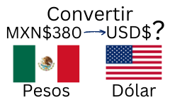 380 pesos mexicanos a dólares.¿Cuánto son 380 pesos mexicanos en dólares?