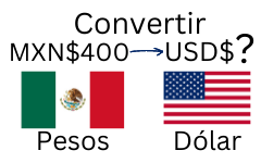 400 pesos mexicanos a dólares.¿Cuánto son 400 pesos mexicanos en dólares?