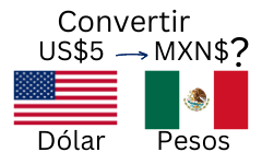 5 dólares a pesos mexicanos.¿Cuánto son 5 dólares en pesos mexicanos?