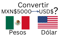 5000 pesos mexicanos a dólares.¿Cuánto son 5000 pesos mexicanos en dólares?