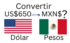 650 dólares a pesos mexicanos.¿Cuánto son 650 dólares en pesos mexicanos?