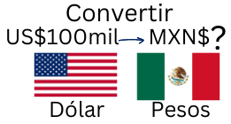100k dólares a pesos mexicanos.¿Cuánto son 100k dólares en pesos?