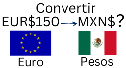 150 Euros a Pesos Mexicanos.¿Cuánto son 150 Euros en Pesos?