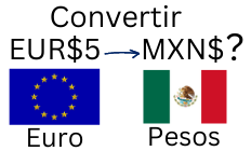 5 Euros a Pesos Mexicanos.¿Cuánto son 5 Euros en Pesos?