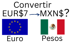 7 Euros a Pesos Mexicanos.¿Cuánto son 7 Euros en Pesos?
