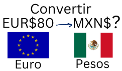 80 Euros a Pesos Mexicanos.¿Cuánto son 80 Euros en Pesos?