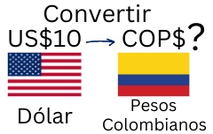 10 Dólares a Pesos Colombianos.¿Cuánto son 10 Dólares en Pesos Colombianos?