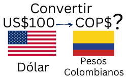 100 Dólares a Pesos Colombianos.¿Cuánto son 100 Dólares en Pesos Colombianos?