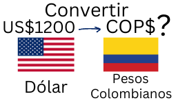 1200 Dólares a Pesos Colombianos.¿Cuánto son 1200 Dólares en Pesos Colombianos?