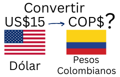 15 Dólares a Pesos Colombianos.¿Cuánto son 15 Dólares en Pesos Colombianos?