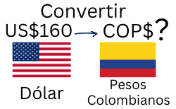 160 Dólares a Pesos Colombianos.¿Cuánto son 160 Dólares en Pesos Colombianos?