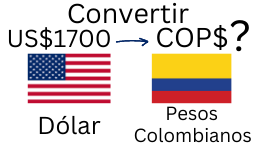 1700 Dólares a Pesos Colombianos.¿Cuánto son 1700 Dólares en Pesos Colombianos?