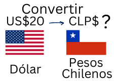 20 Dólares a Pesos Chilenos.¿Cuánto son 20 Dólares en Pesos Chilenos?