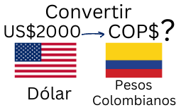 2000 Dólares a Pesos Colombianos.¿Cuánto son 2000 Dólares en Pesos Colombianos?