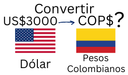 3000 Dólares a Pesos Colombianos.¿Cuánto son 3000 Dólares en Pesos Colombianos?