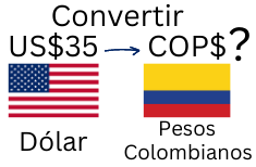 35 Dólares a Pesos Colombianos.¿Cuánto son 35 Dólares en Pesos Colombianos?