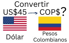 45 Dólares a Pesos Colombianos.¿Cuánto son 45 Dólares en Pesos Colombianos?