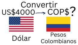 4000 Dólares a Pesos Colombianos.¿Cuánto son 4000 Dólares en Pesos Colombianos?