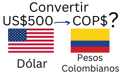 500 Dólares a Pesos Colombianos.¿Cuánto son 500 Dólares en Pesos Colombianos?