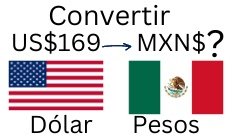 169 dólares a pesos mexicanos.¿Cuánto son 169 dólares en pesos?